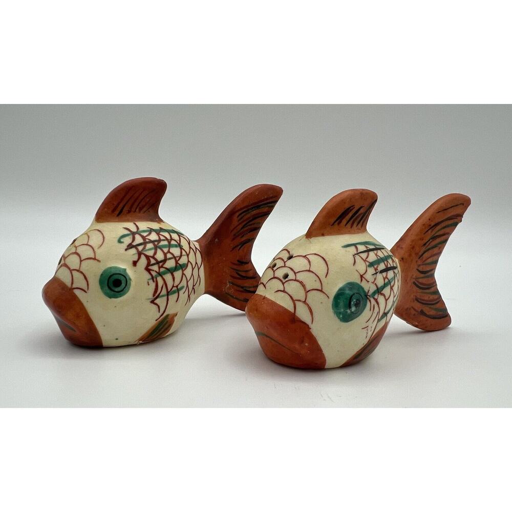 Vintage Koi Fish Salt Pepper Shakers Made in Japan